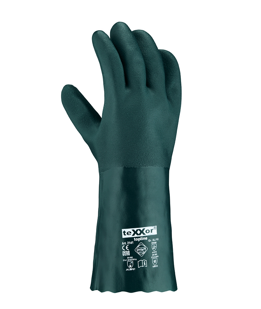 topline Chemikalienschutz-Handschuhe PVC GRÜN