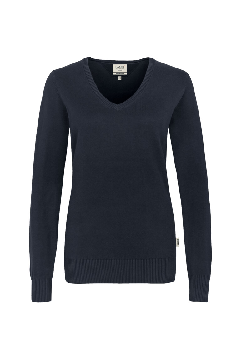 Damen V-Pullover Premium-Baumwolle