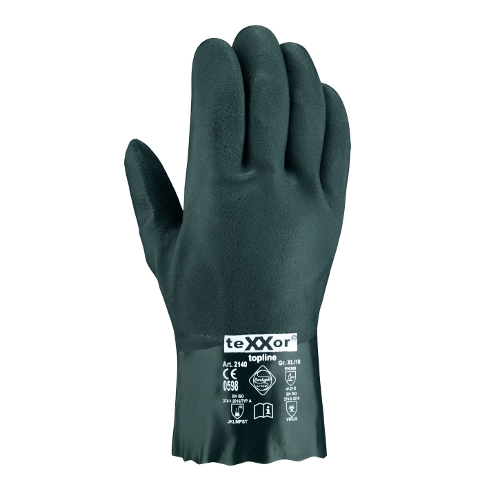 topline Chemikalienschutz-Handschuhe PVC GRÜN