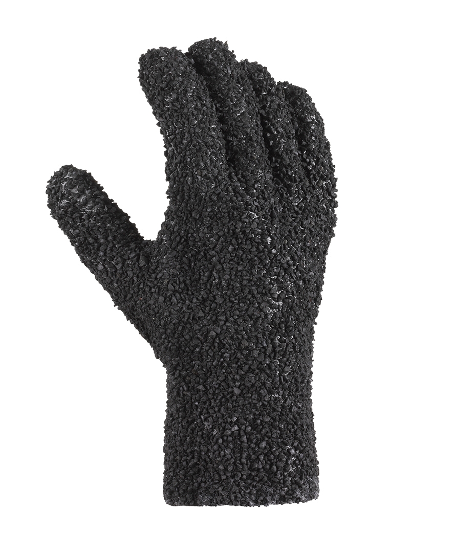 PVC-Handschuhe SCHWARZ GRANULIERT