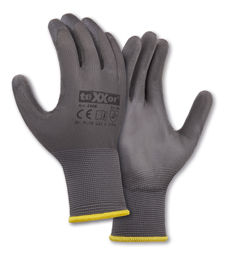 Polyester-Strickhandschuhe POLYURETHAN BESCHICHTET