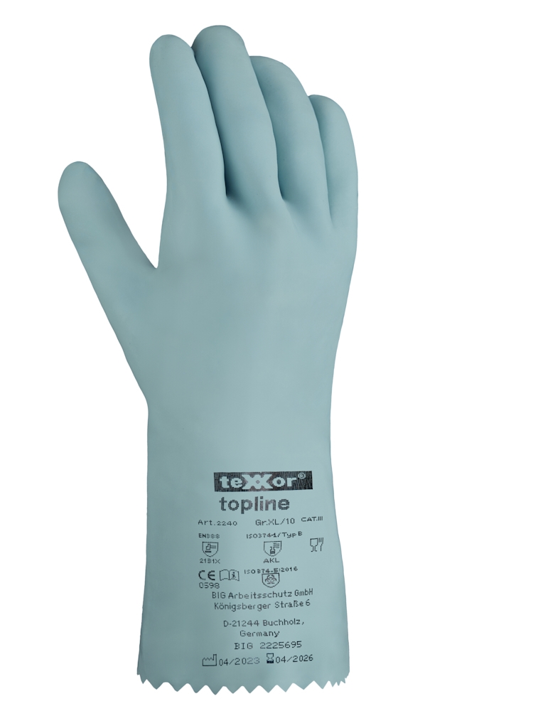 topline Chemikalienschutz-Handschuhe NATURLATEX